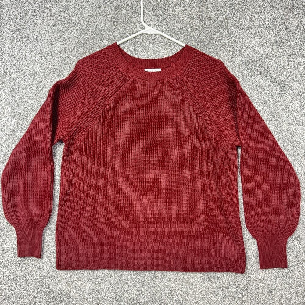 Jessica Simpson Sweater L Red Wine Dark Academia Romantic Cozy Valentines Day